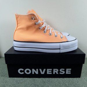Converse Chuck Taylor All Star Lift Platform High Peach Beam Shoes